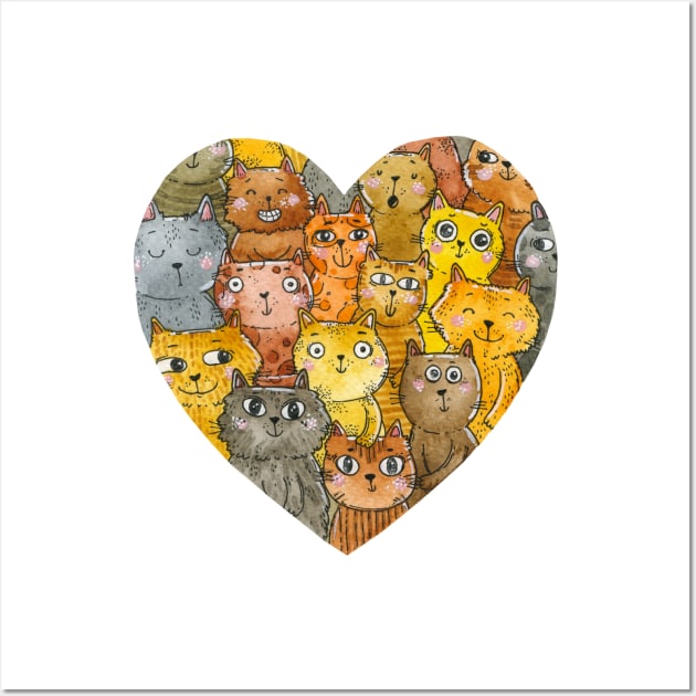 All I Love is Cats Wall Art by Tania Tania